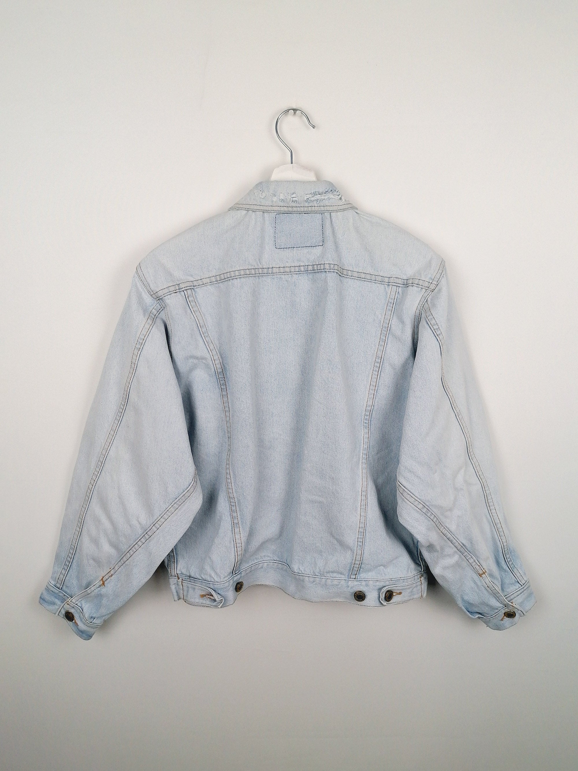 90's BIG STAR Faded Denim Oversized Jacket - size S-M