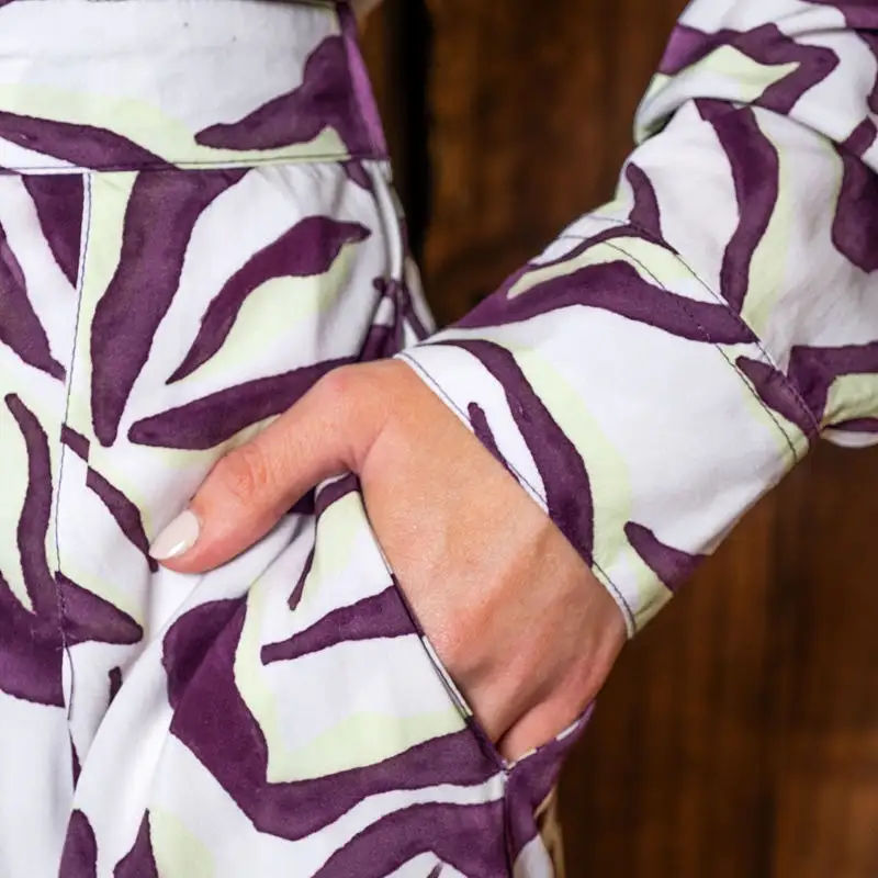 Abstract Zebra Shirt Dress Orchid