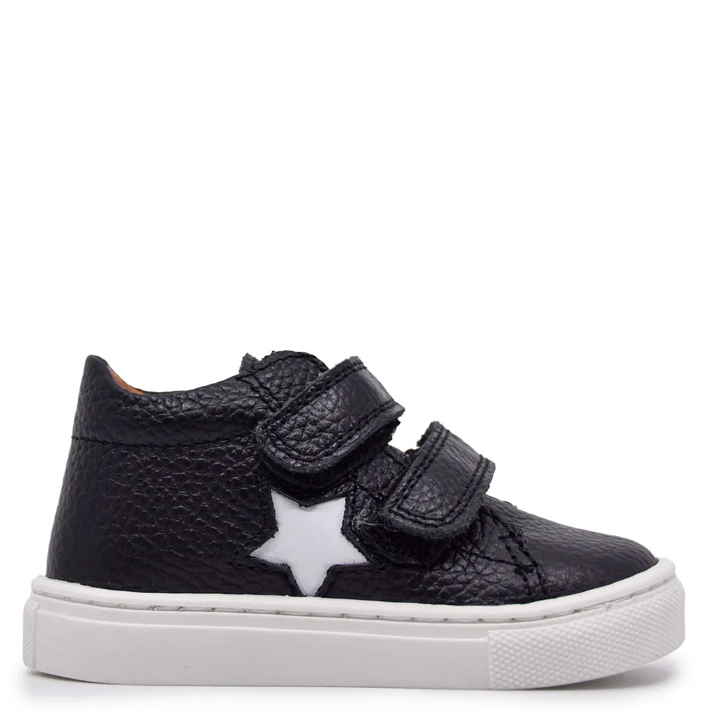 Atlanta Mocassin Black and White Star Baby Sneaker