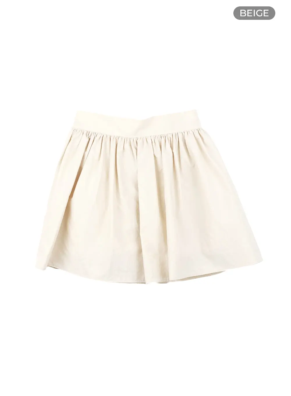 Banding Strap Cotton Mini Skirt OM425