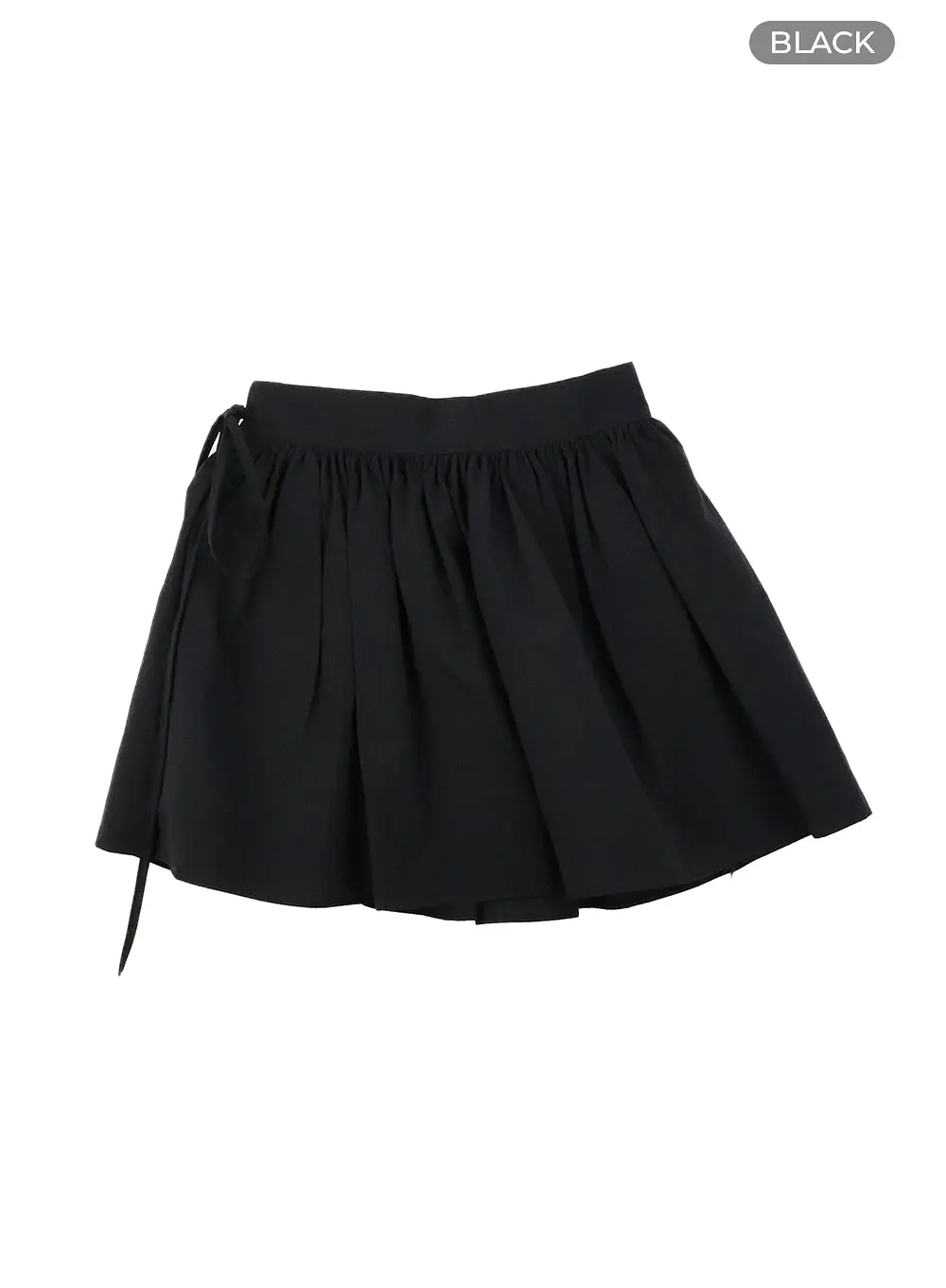 Banding Strap Cotton Mini Skirt OM425