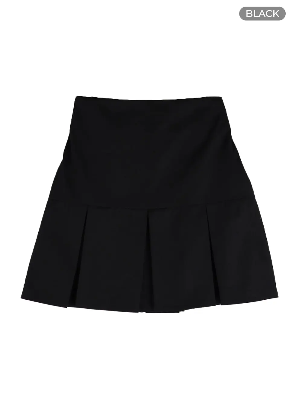 Basic Cotton Pleated Mini Skirt IM406