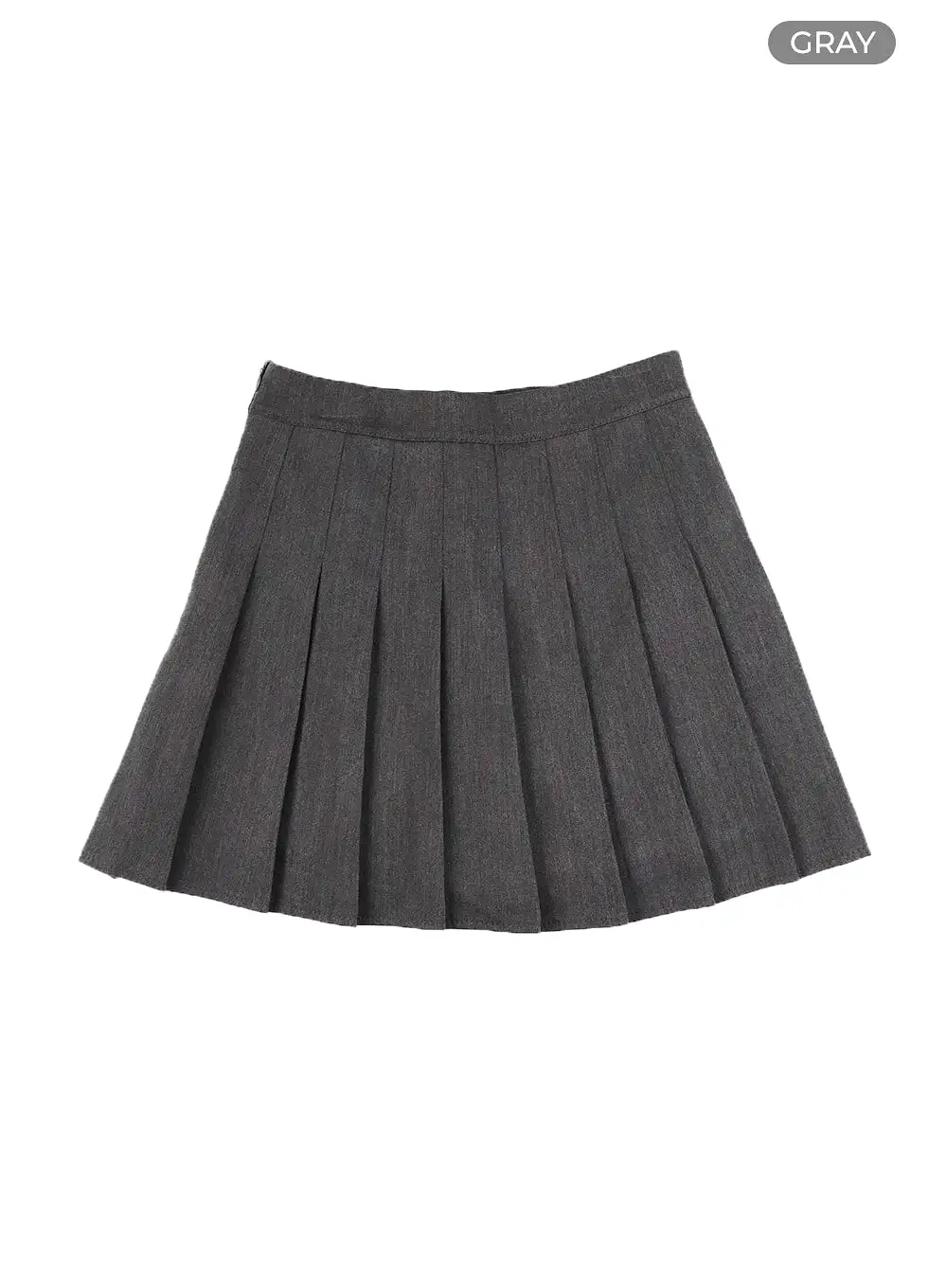 Basic Cotton Pleated Mini Skirt OM426