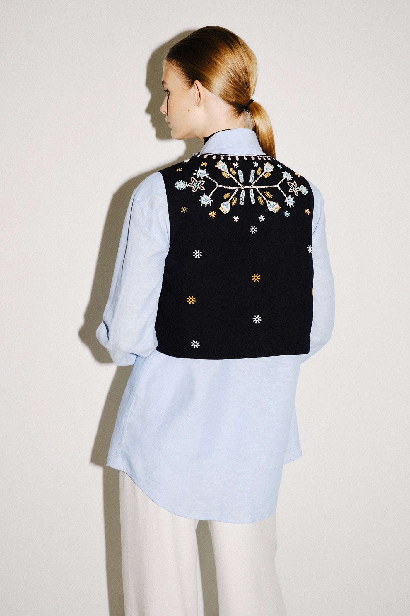 Beaded embroidery waistcoat