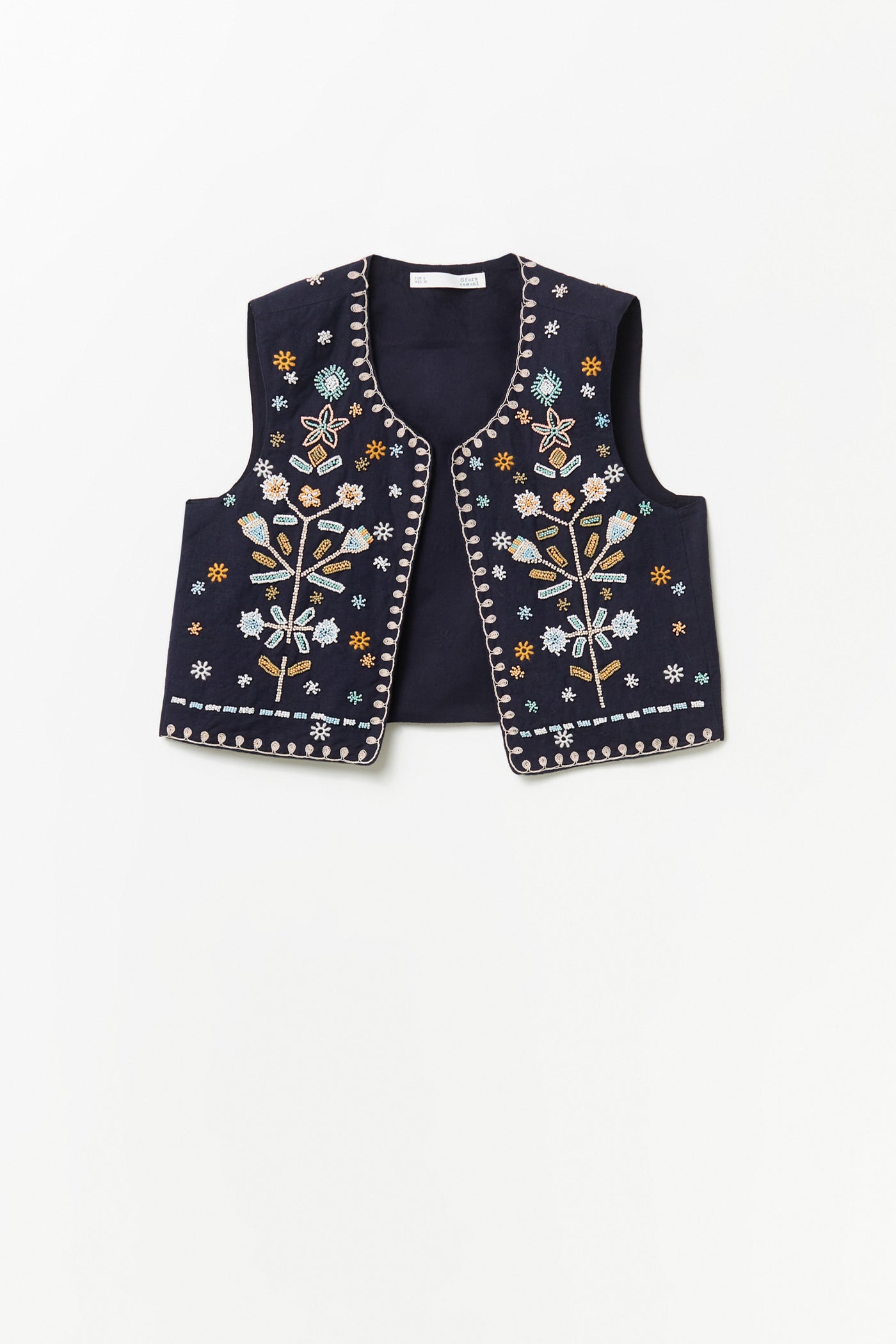 Beaded embroidery waistcoat