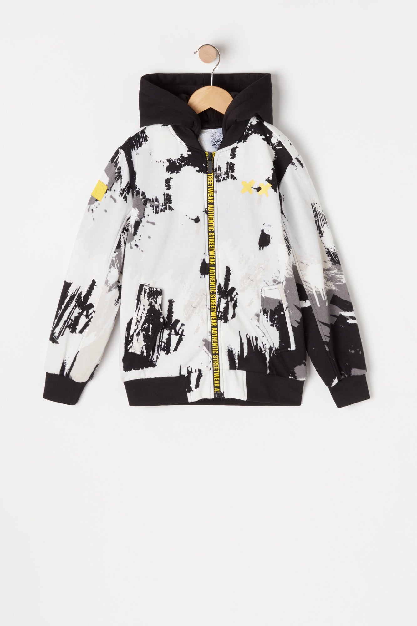 Blouson aviateur avec éclaboussures de peinture et imprimé Authentic Streetwear pour garçon