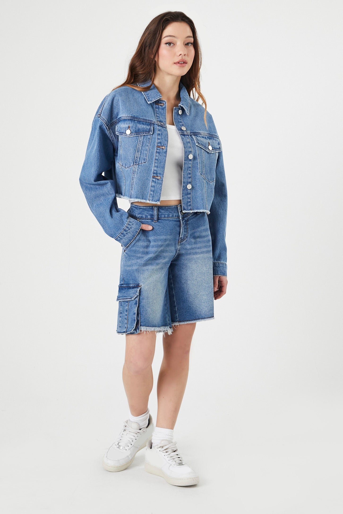 Blouson en denim court