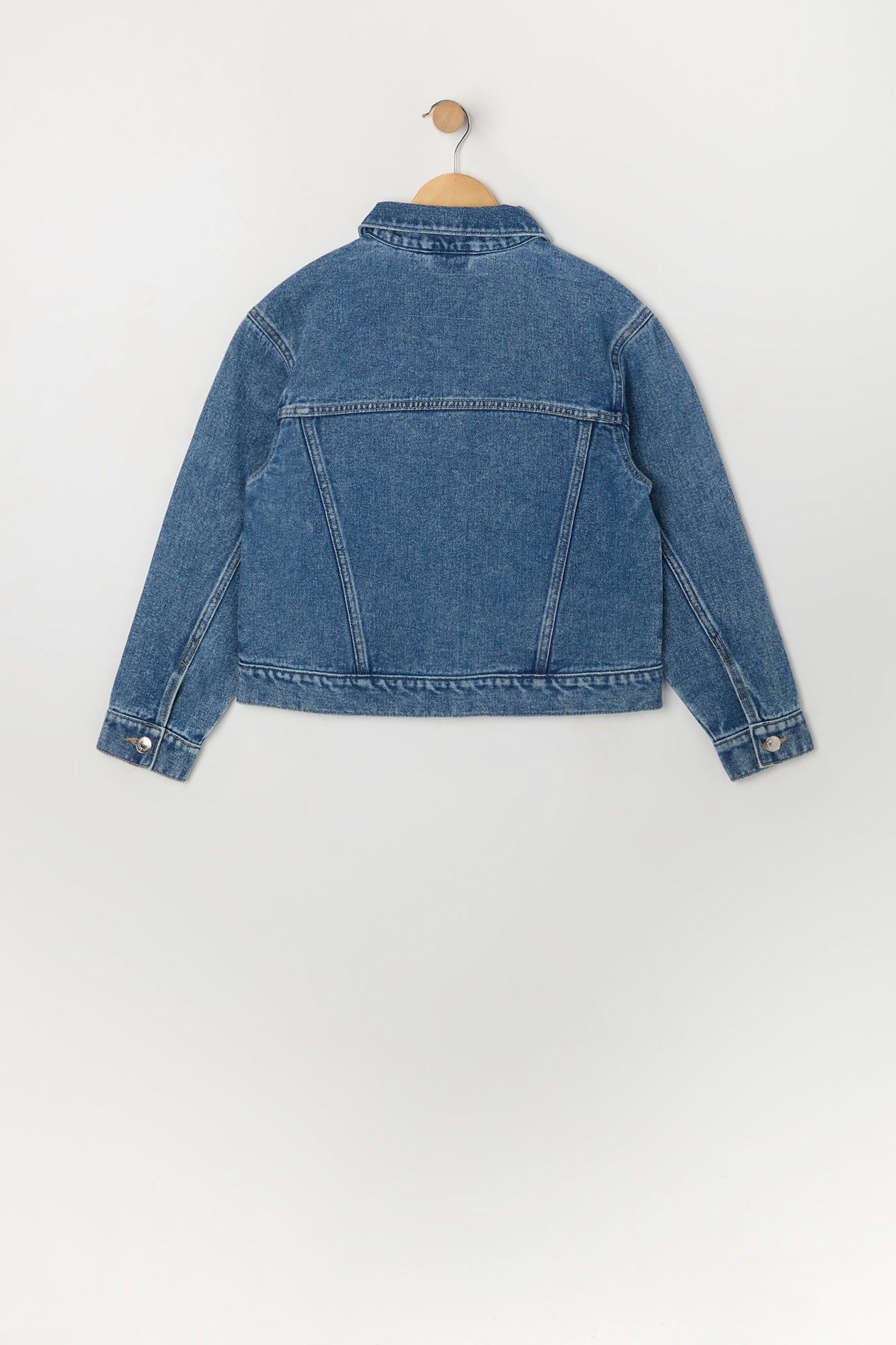 Blouson en denim délavé foncé pour fille