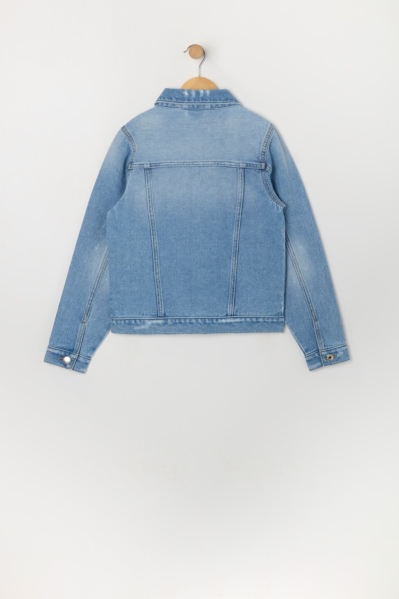 Blouson en denim délavé moyen pour fille