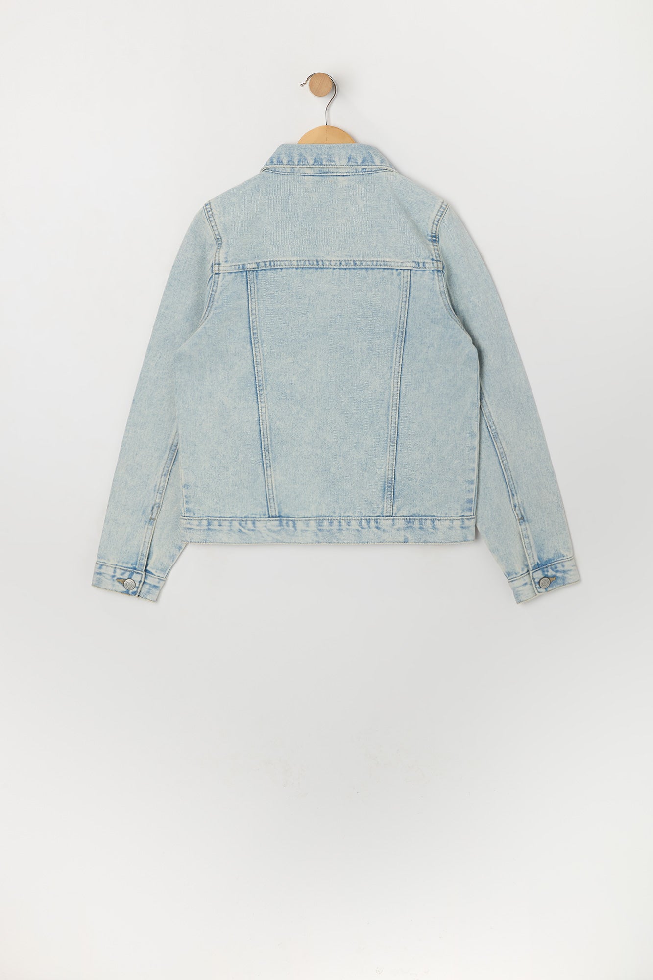 Blouson en denim délavé pâle pour fille