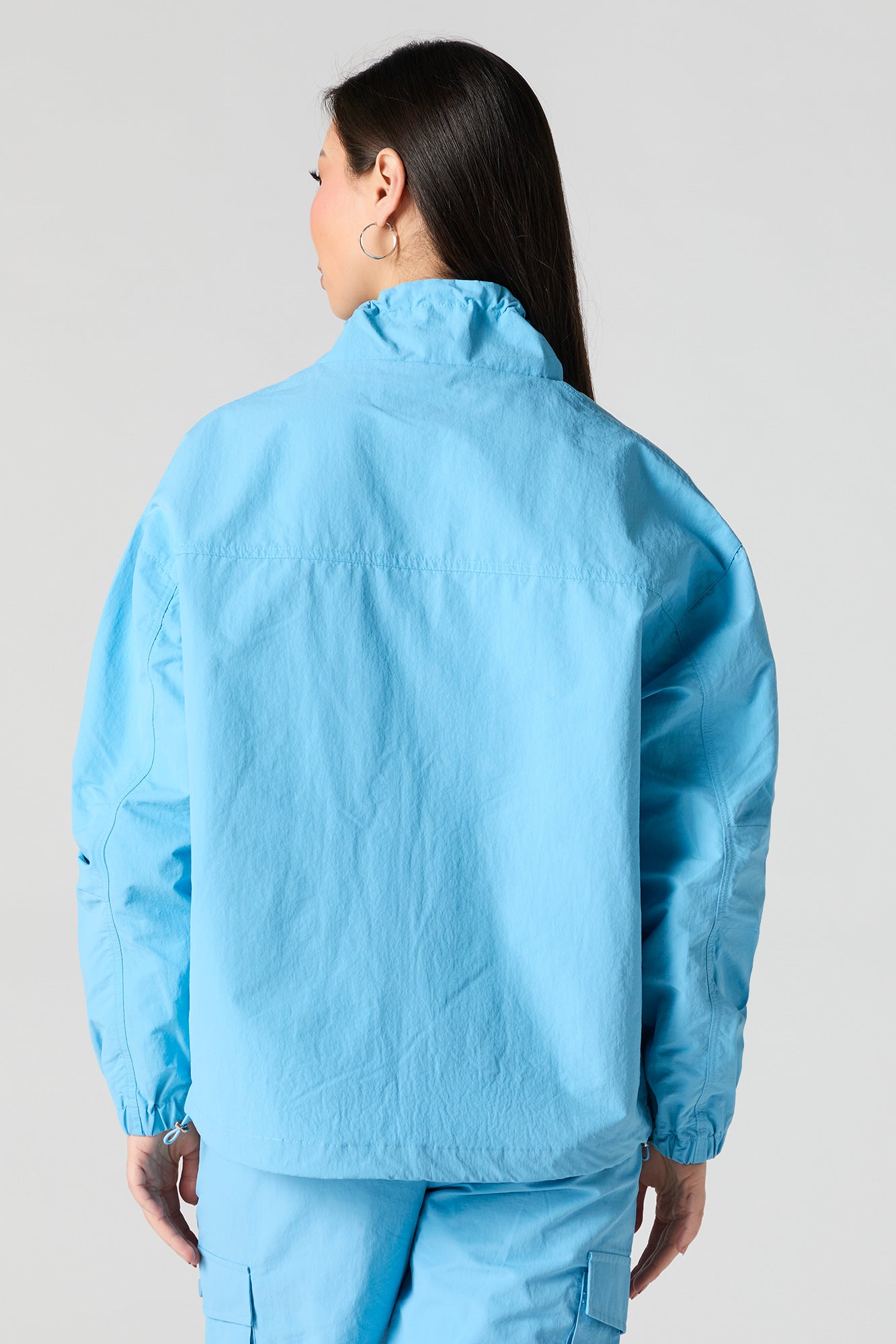 Blouson en nylon avec fermeture à glissière