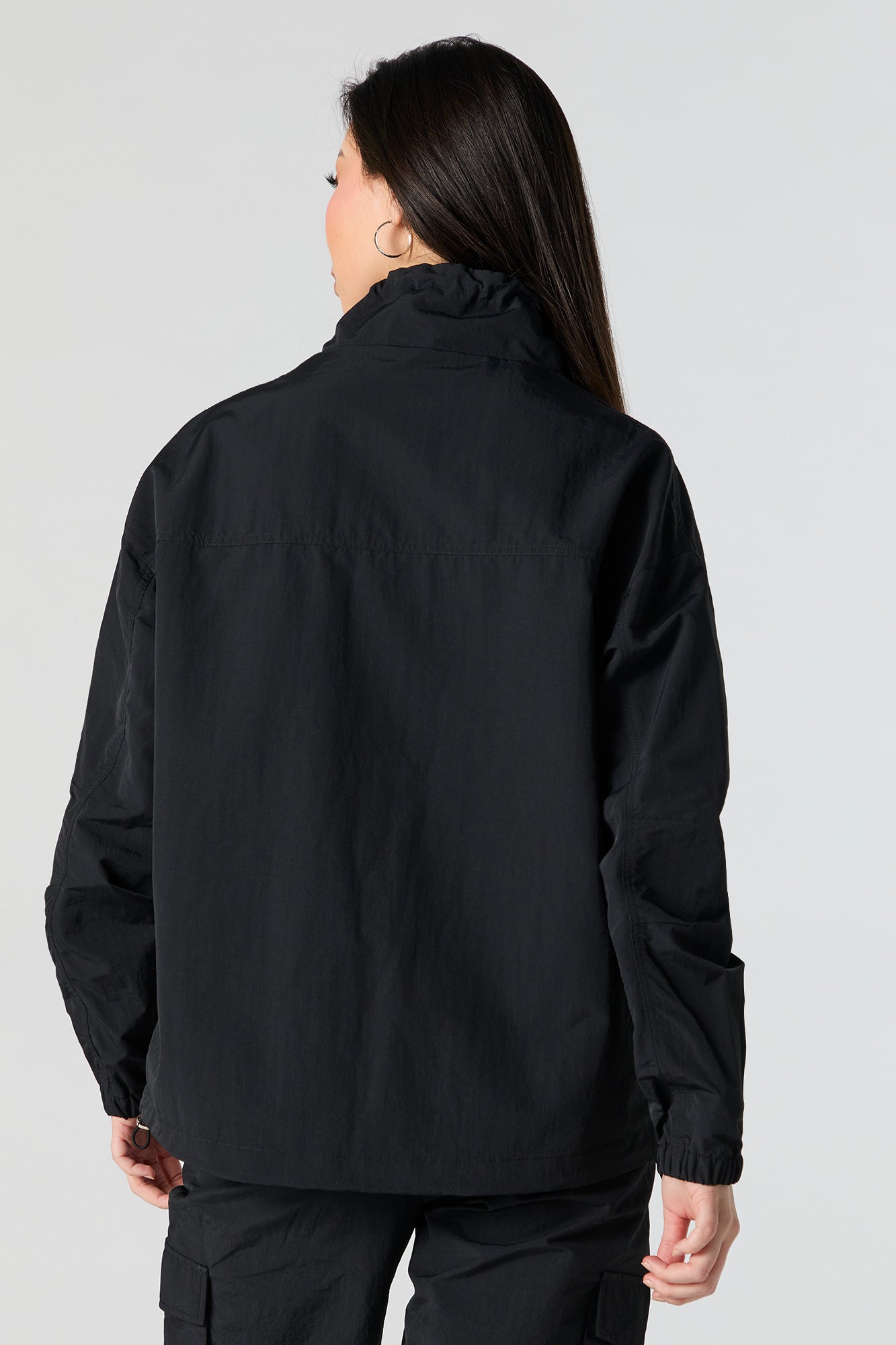 Blouson en nylon avec fermeture à glissière