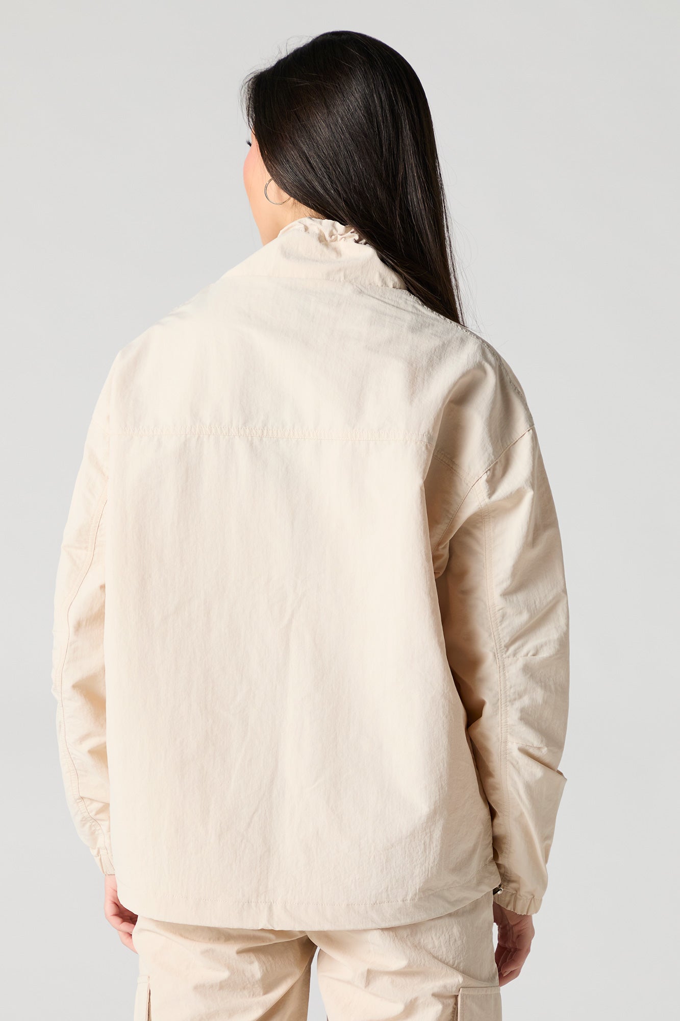 Blouson en nylon avec fermeture à glissière