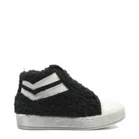 Blublonc Black Shearling Baby Sneaker