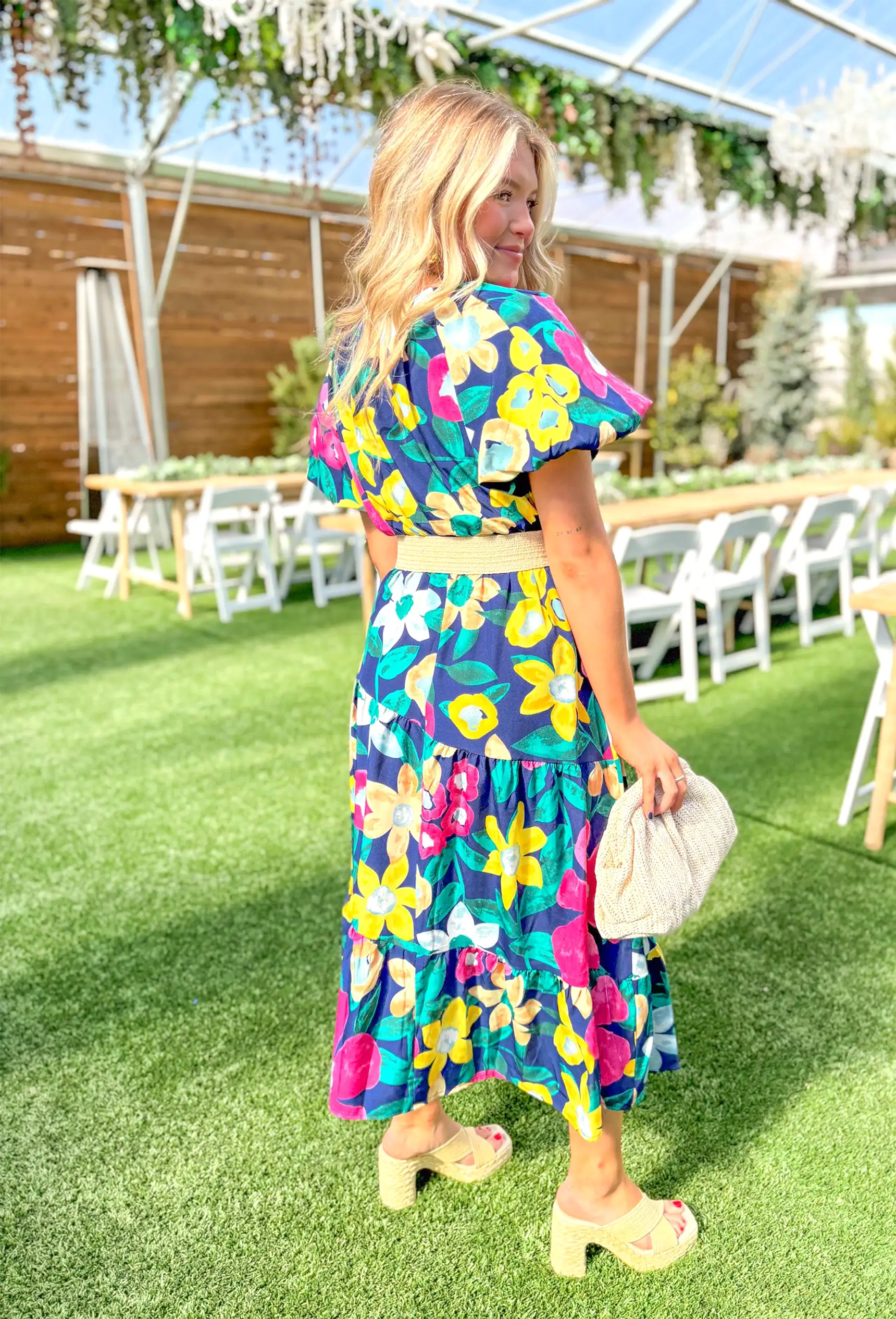 Brunch In Nashville Floral Midi Dress