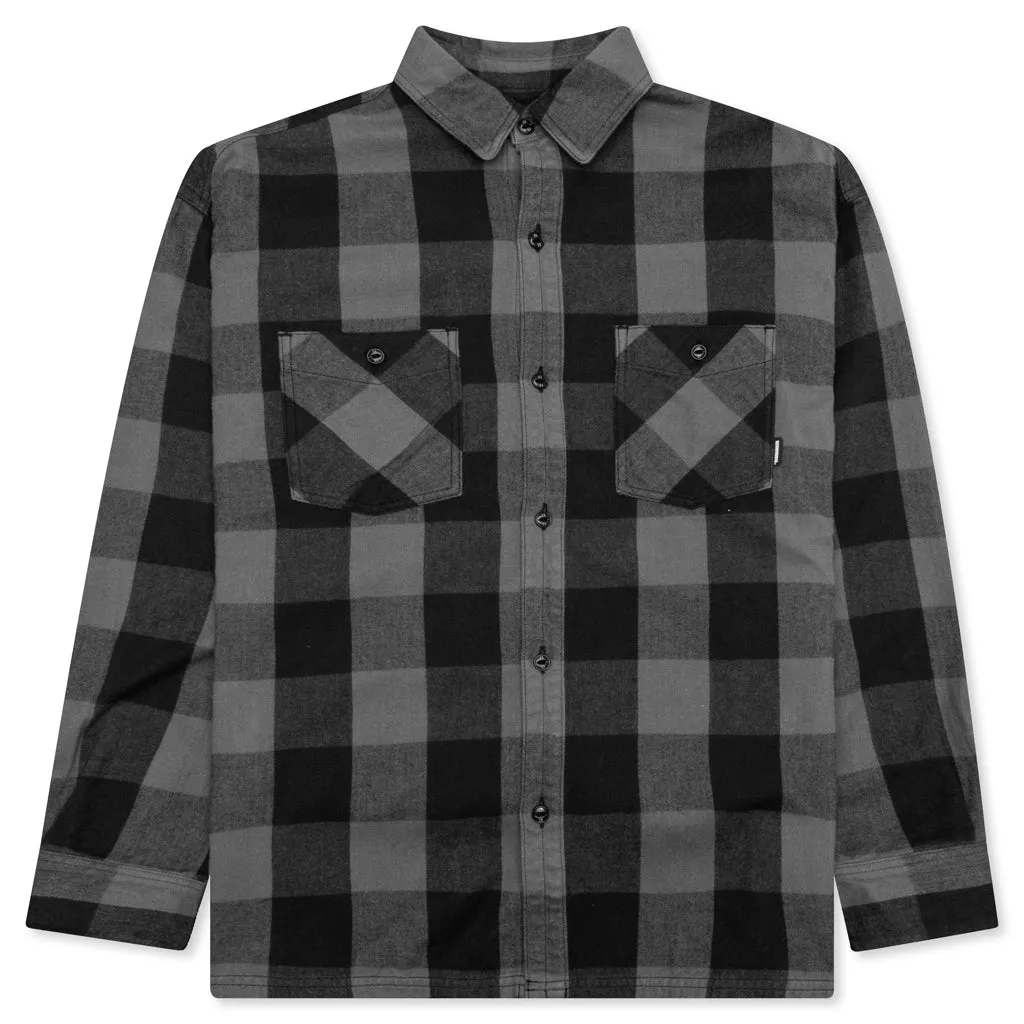 Buffalo Check L/S Shirt - Grey