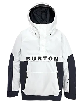 Burton Men's Frostner 2L Anorak Snow Jacket - Stout White/True Black