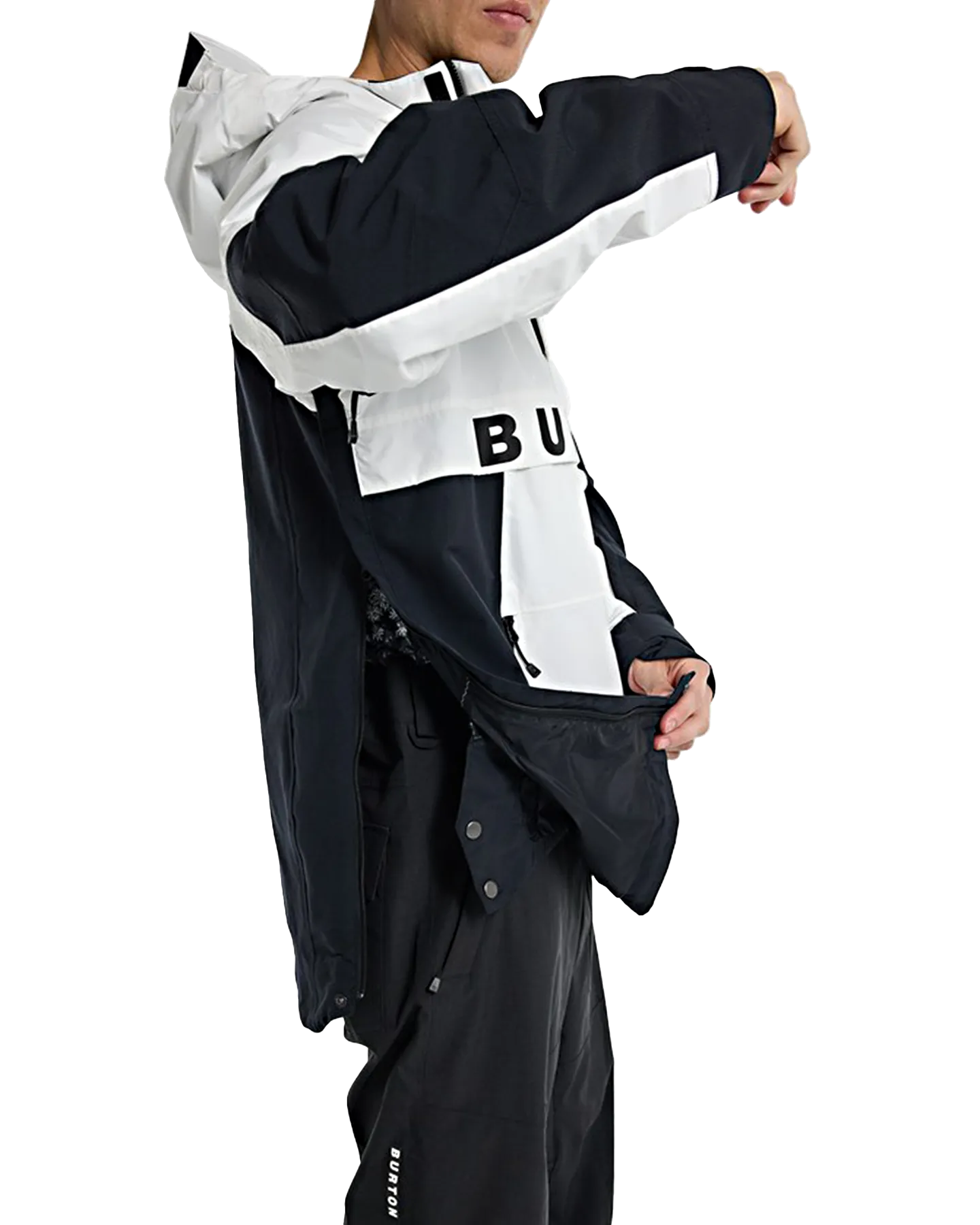 Burton Men's Frostner 2L Anorak Snow Jacket - Stout White/True Black