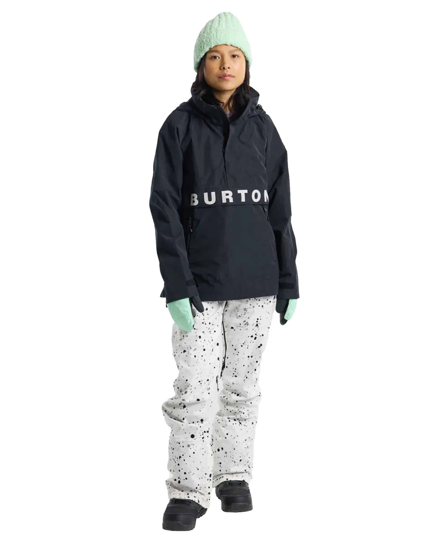 Burton Women's Frostner 2L Anorak Snow Jacket - True Black/Stout White