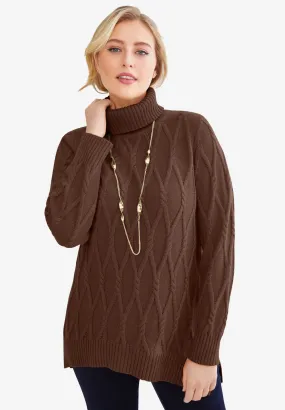 Cable Turtleneck Sweater