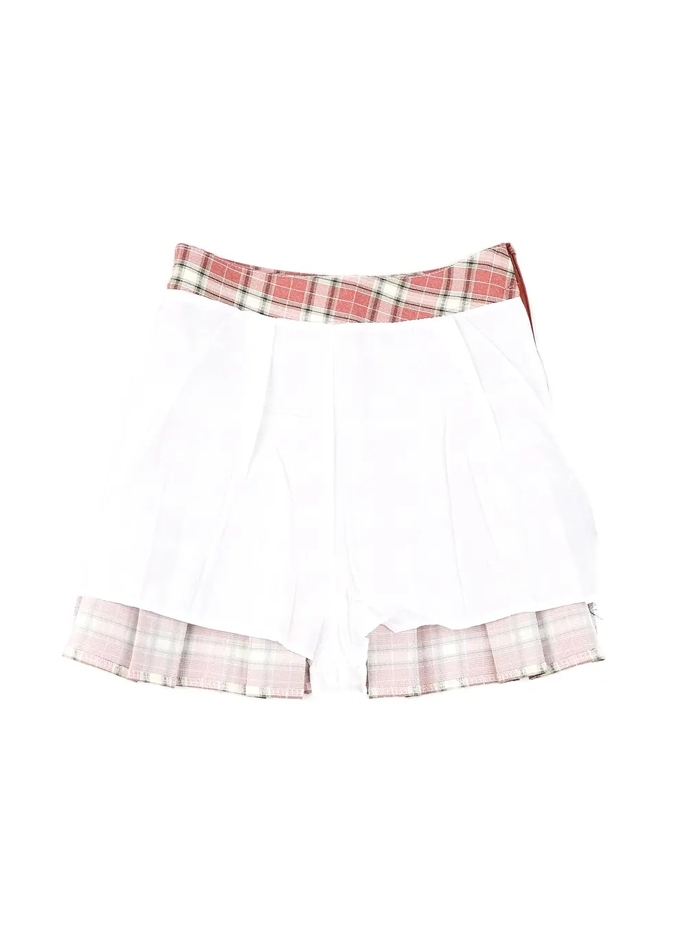 Checkered Pleated Mini Skirt OM425