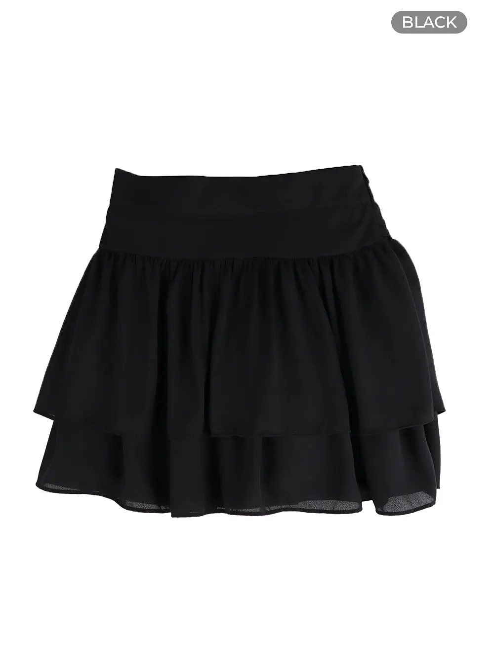 Chiffon Ruffled Mini Skirt IM406