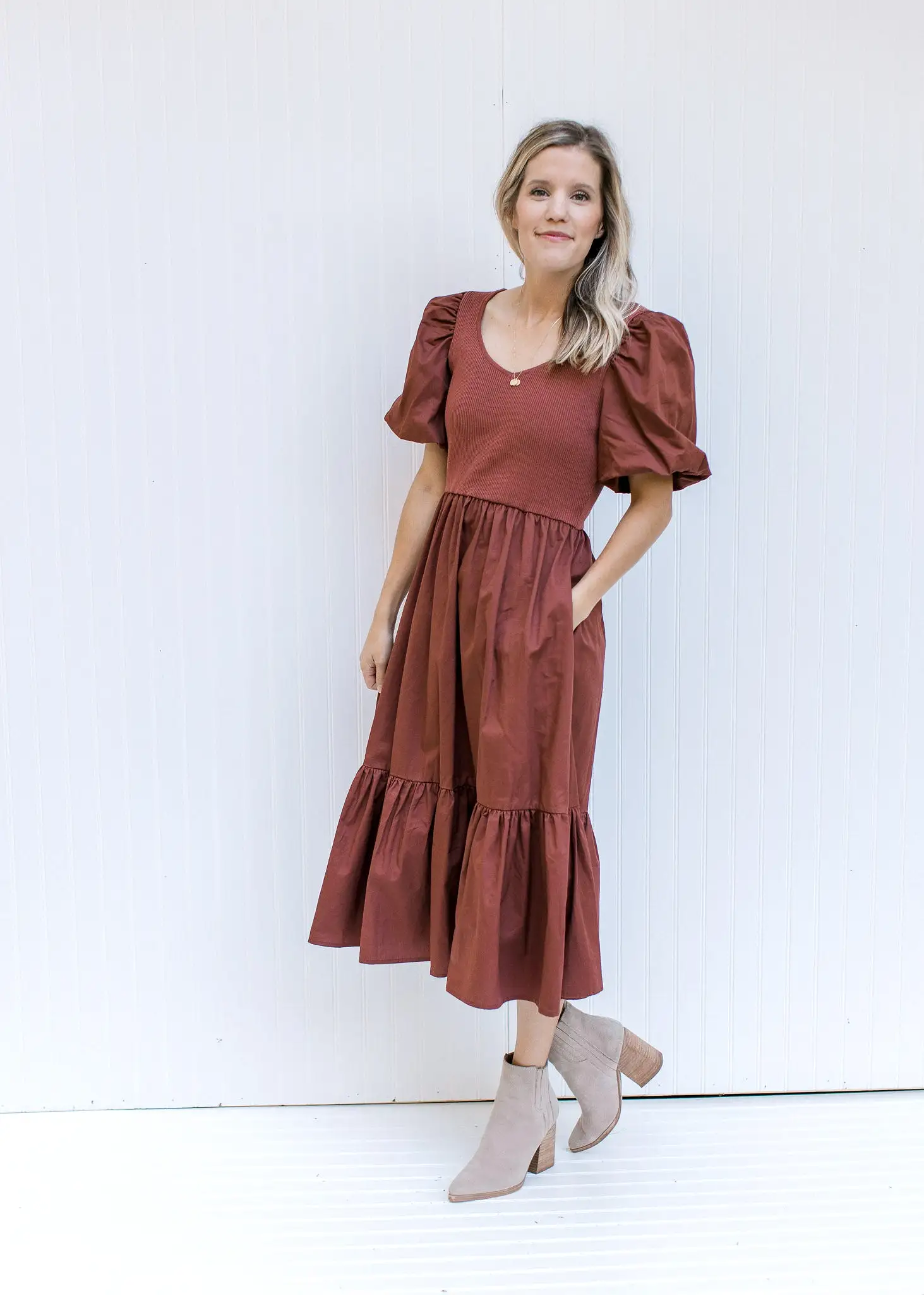 Cognac Winter Dress