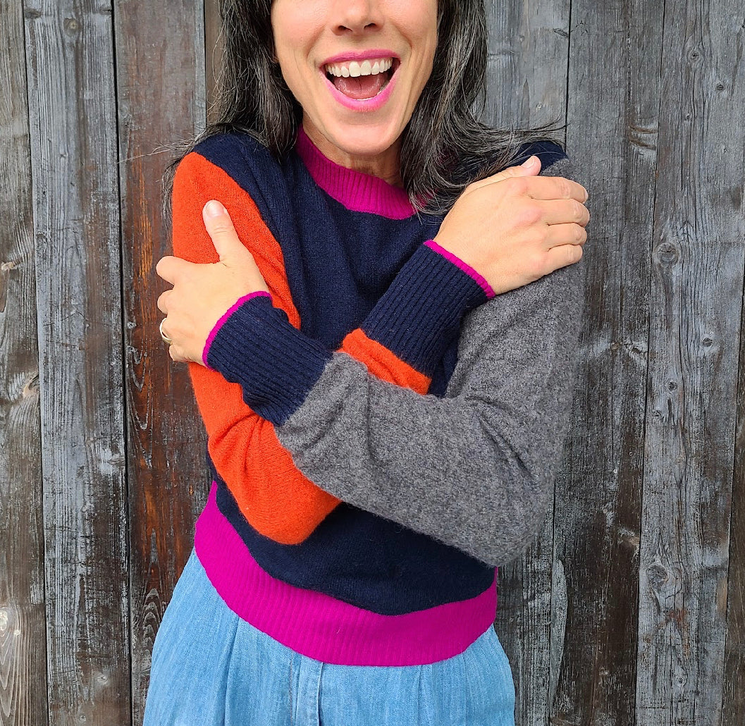 Colourblock Crew Sweater