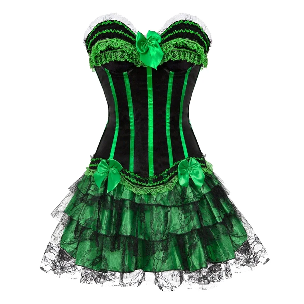 Corset Dress Drag Michelle (Green)