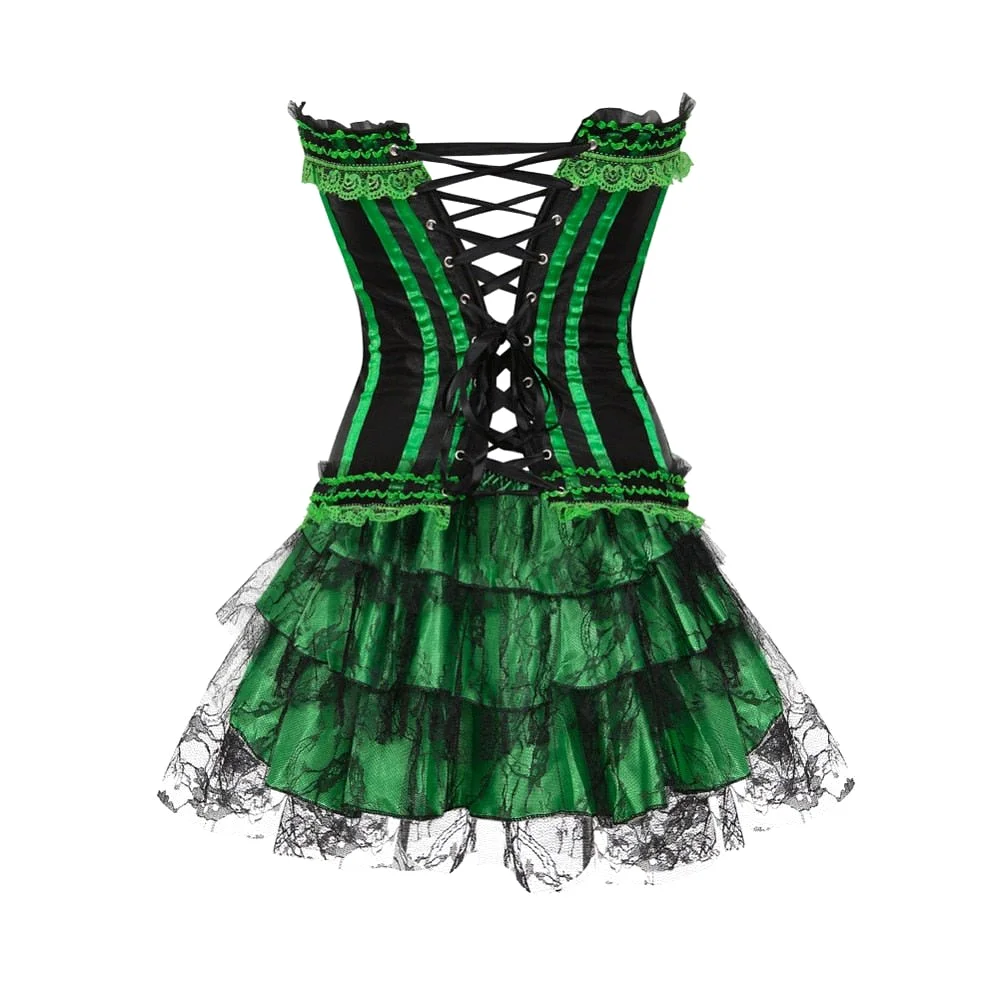 Corset Dress Drag Michelle (Green)