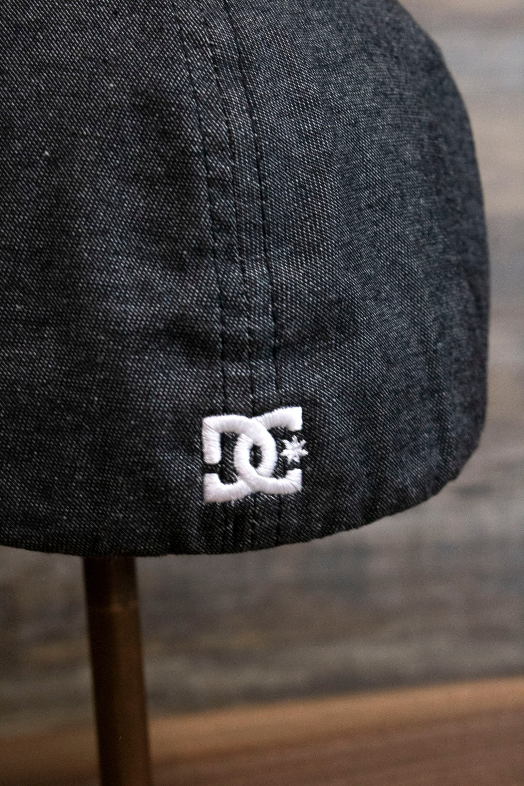 Dark Gray Bentbrim Skater Hat | DC Shoes Black Bottom Heather Gray Flexfit Cap