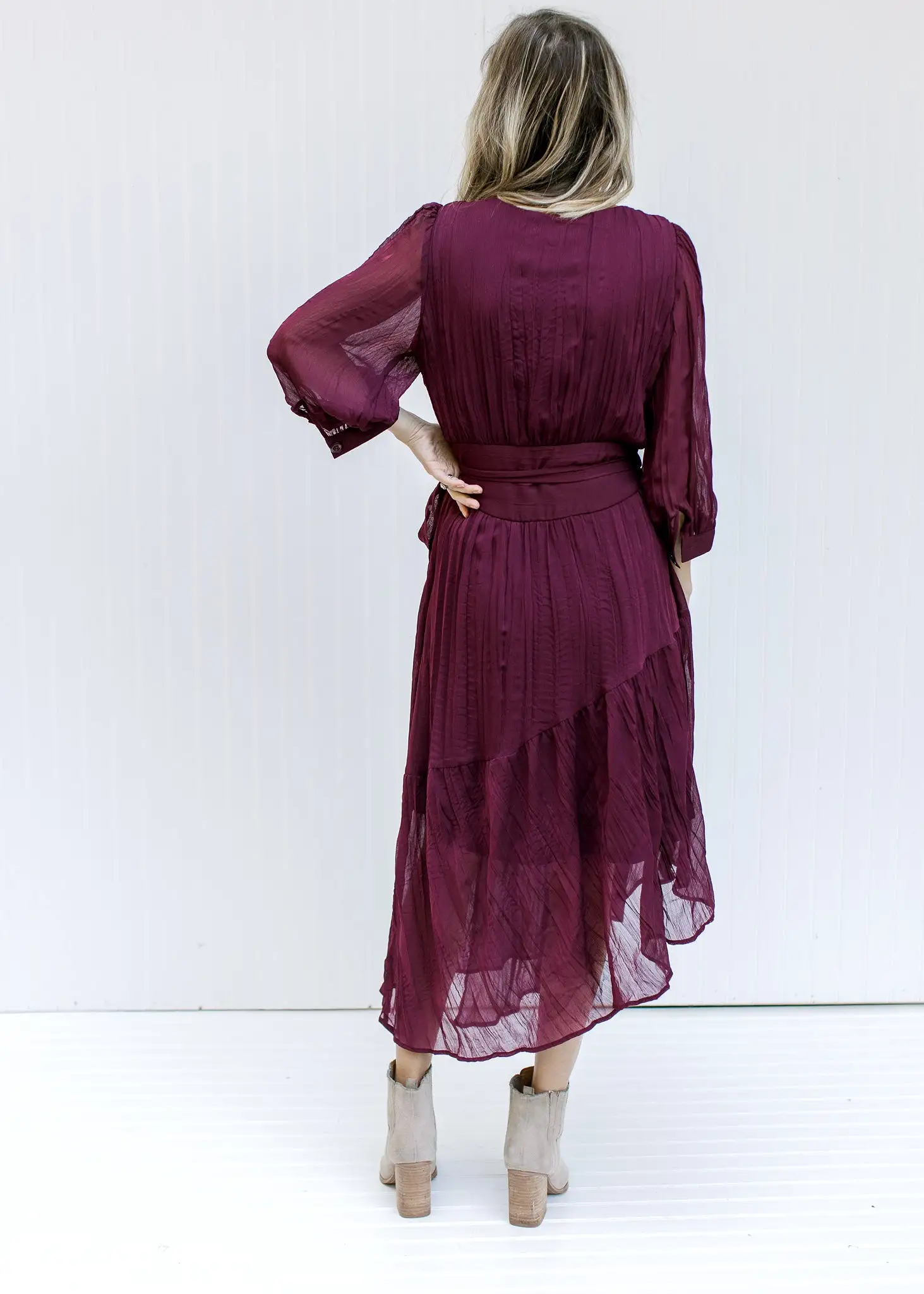 Deep Rose Wrap Dress