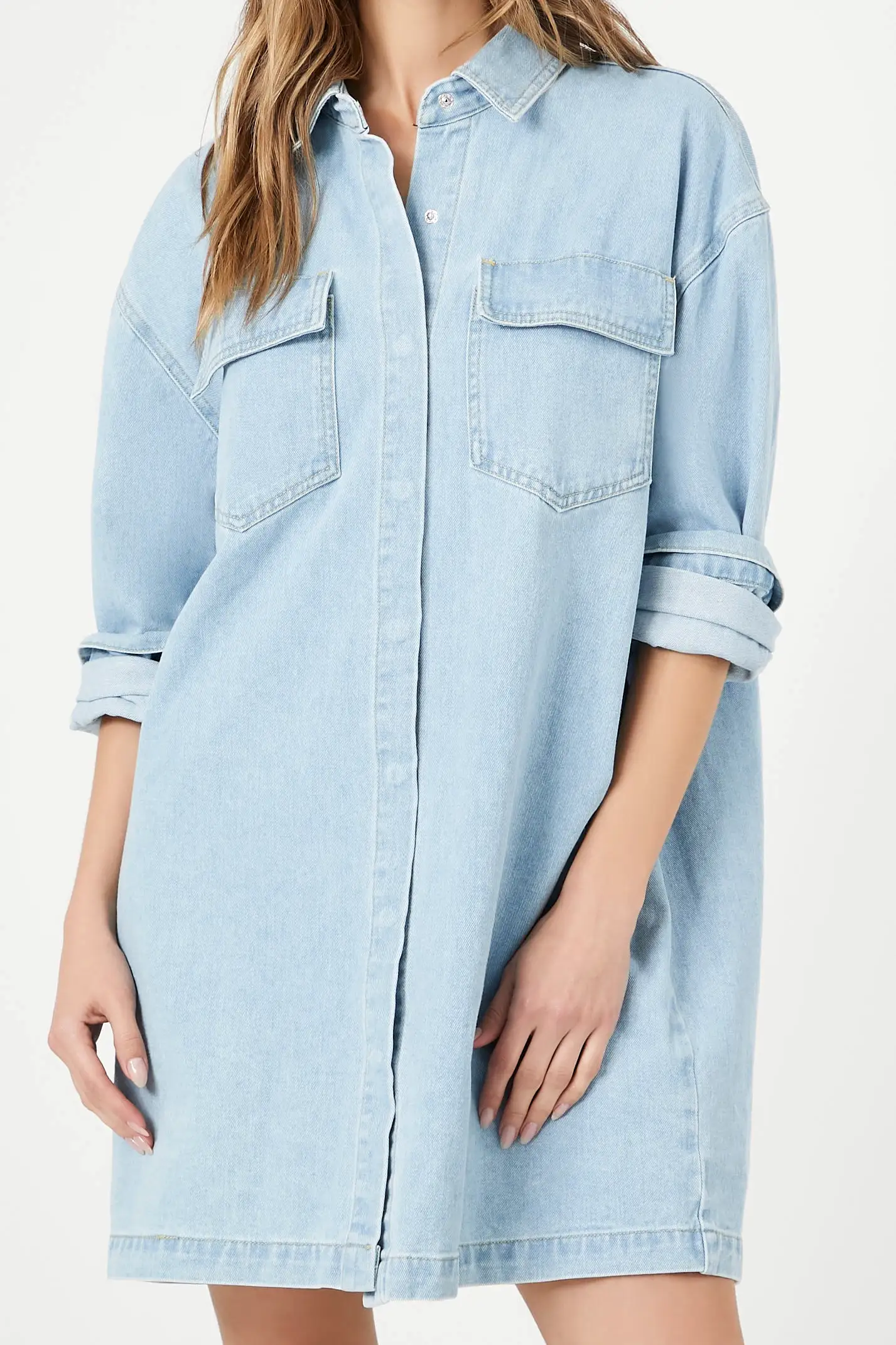 Denim Mini Shirt Dress