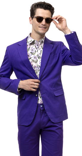 EJ Samuel Purple Solid Chino Blazer CHJ01