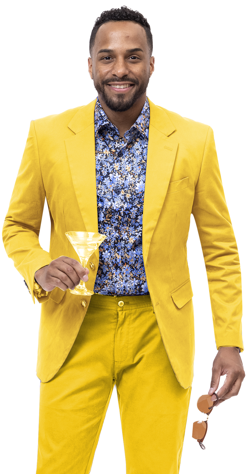 EJ Samuel Yellow Solid Chino Blazer CHJ01