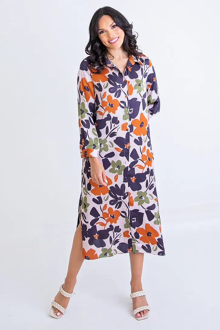 Floral Shirt Dress