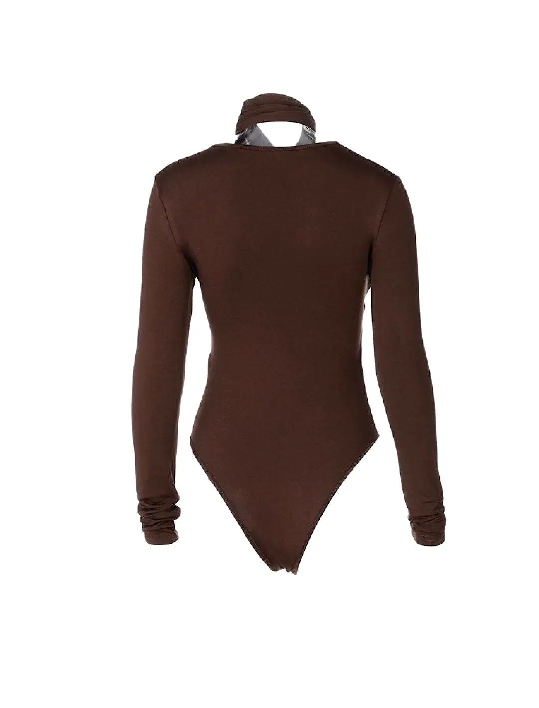 Halter Neck Long Sleeve Bodysuit