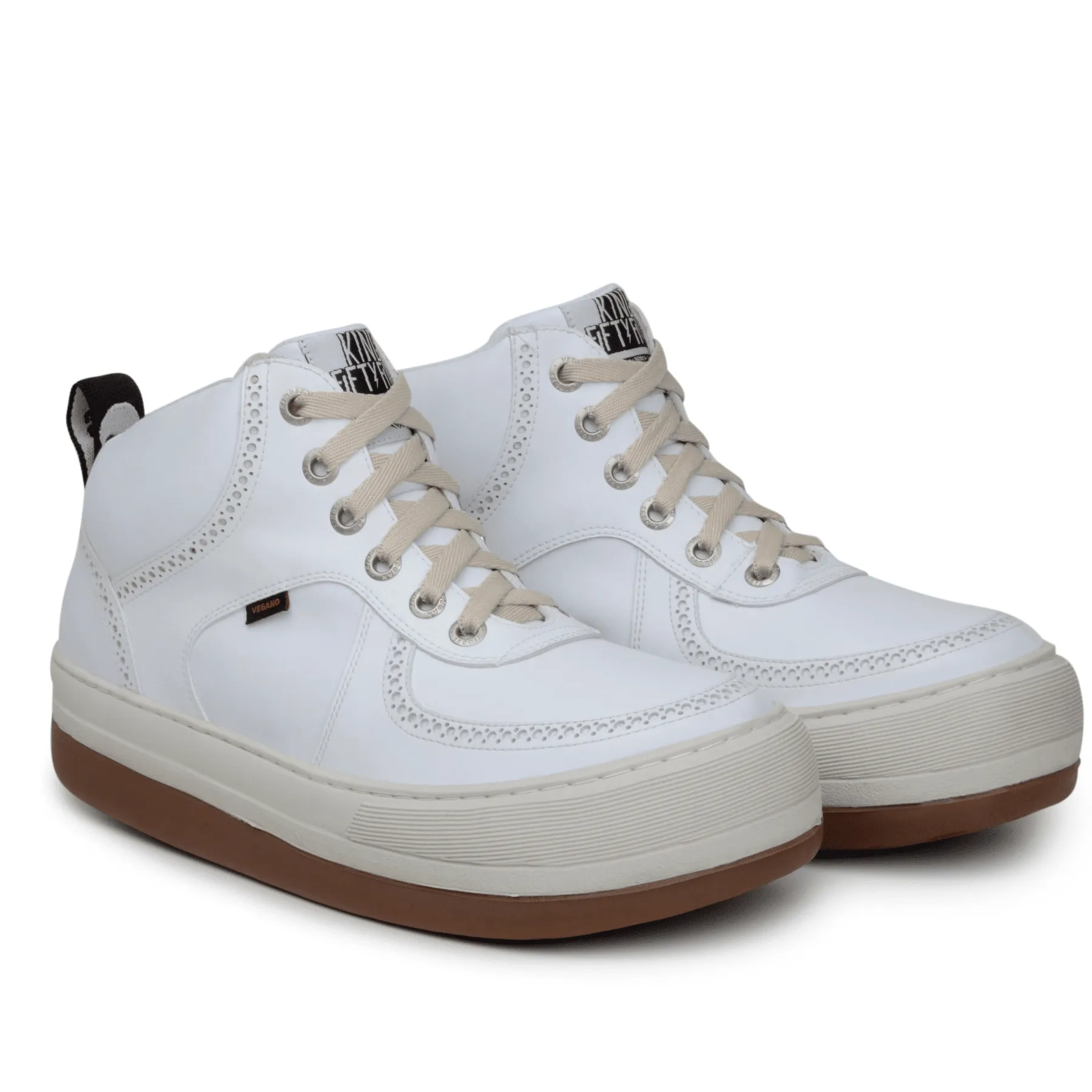 'Harajuku' vegan high-top sneaker by King55 - White