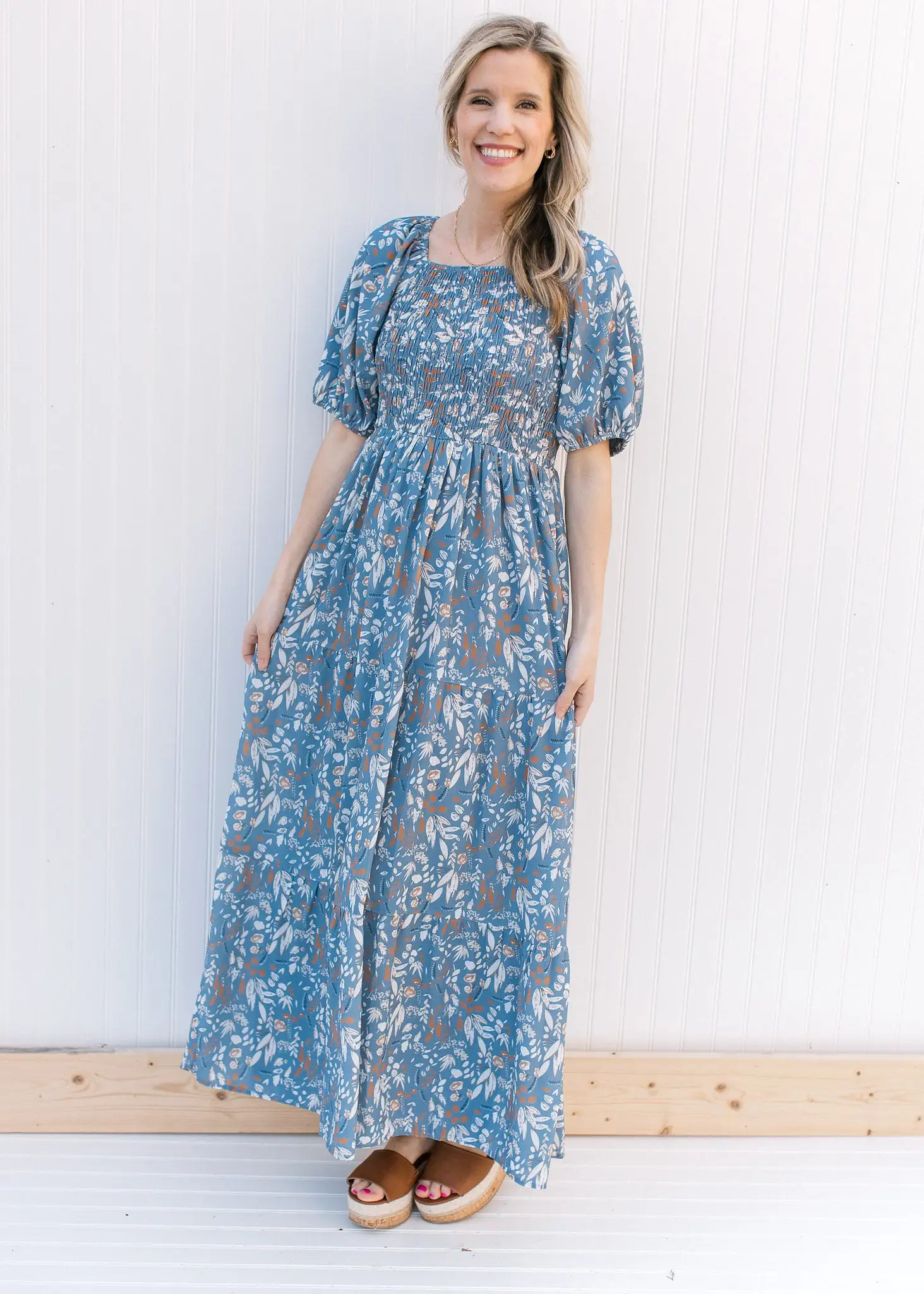 Indigo Floral Dress