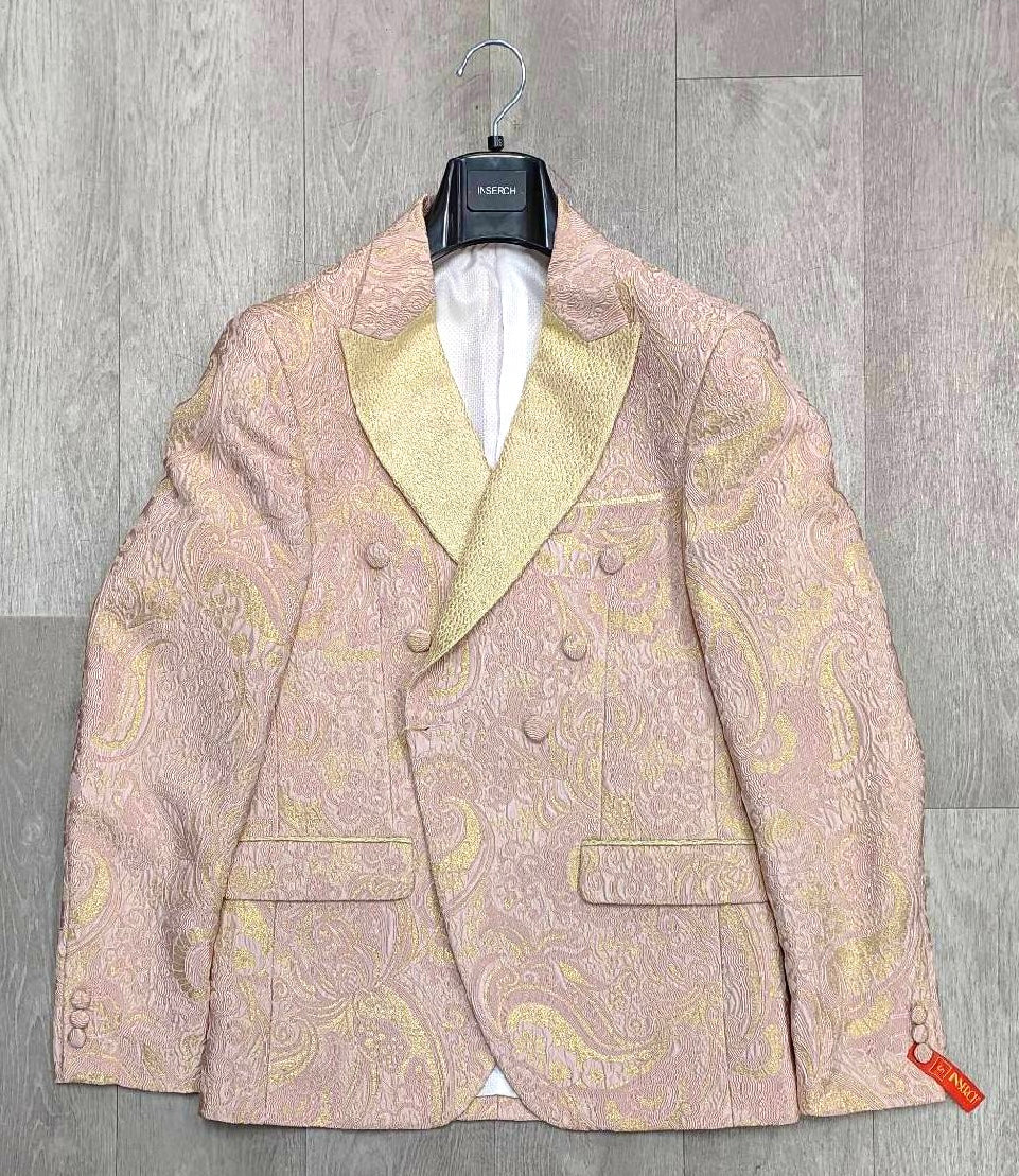 Inserch Paisley Jacquard Blazer  BL206-62 Pink