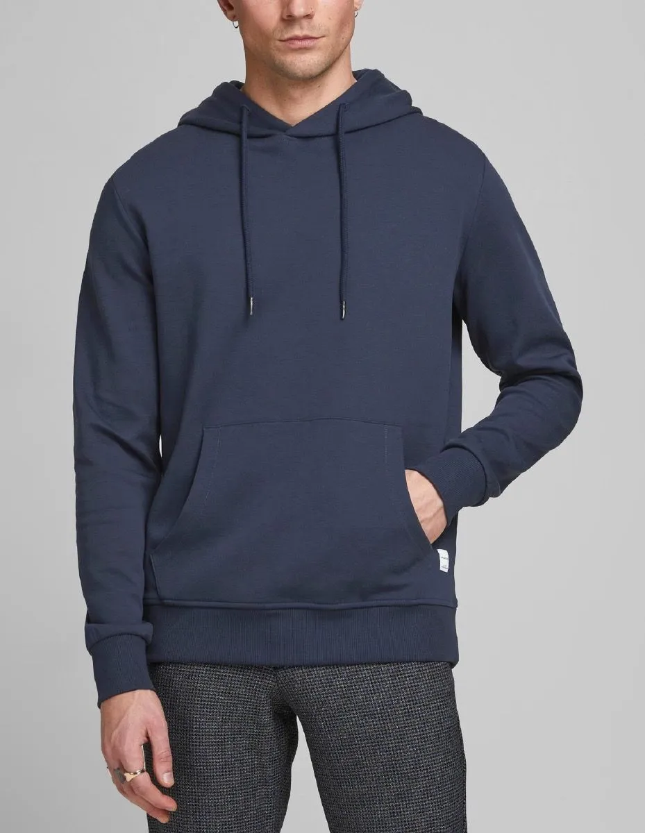 Jack & Jones Basic Plain Hooded Sweatshirts Navy Blazer