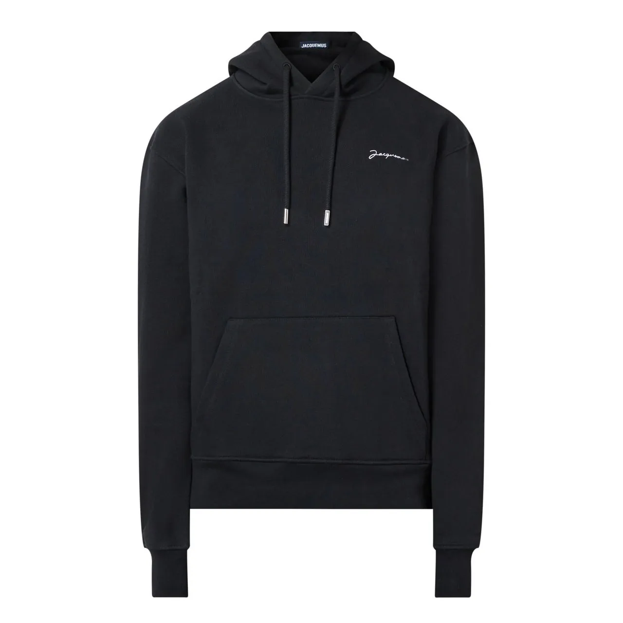 JACQUEMUS Brode Logo Drawstring Hoodie - Black