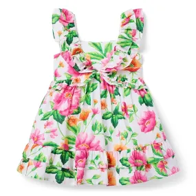 Janie and Jack Girls Multi Floral Dress (Toddler/Little Kid/Big Kid)