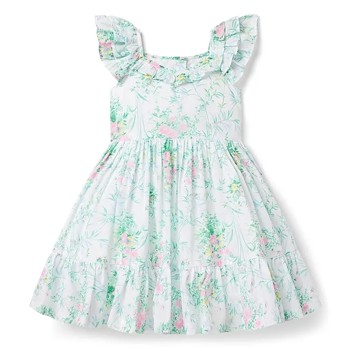 Janie and Jack White Floral Dress (Toddler/Little Kids/Big Kids)