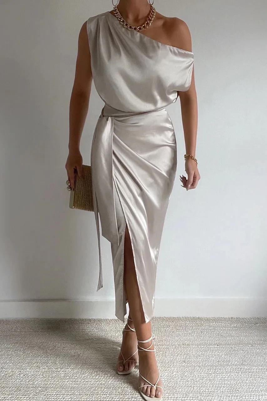 Kharisma Midi Dress - Champagne