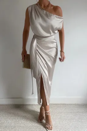 Kharisma Midi Dress - Champagne