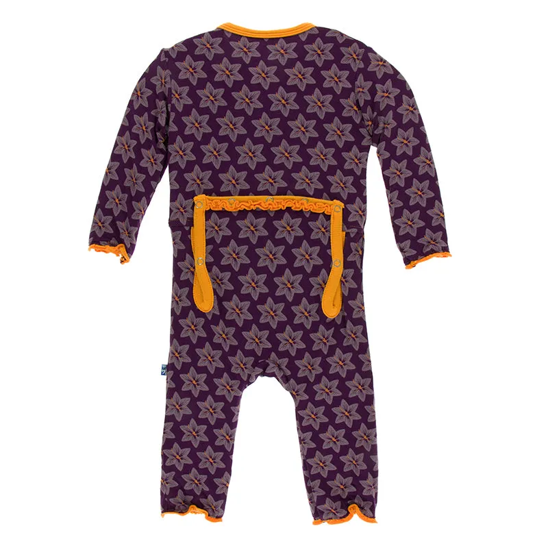 Kickee Pants Print Muffin Ruffle Coverall with Zipper