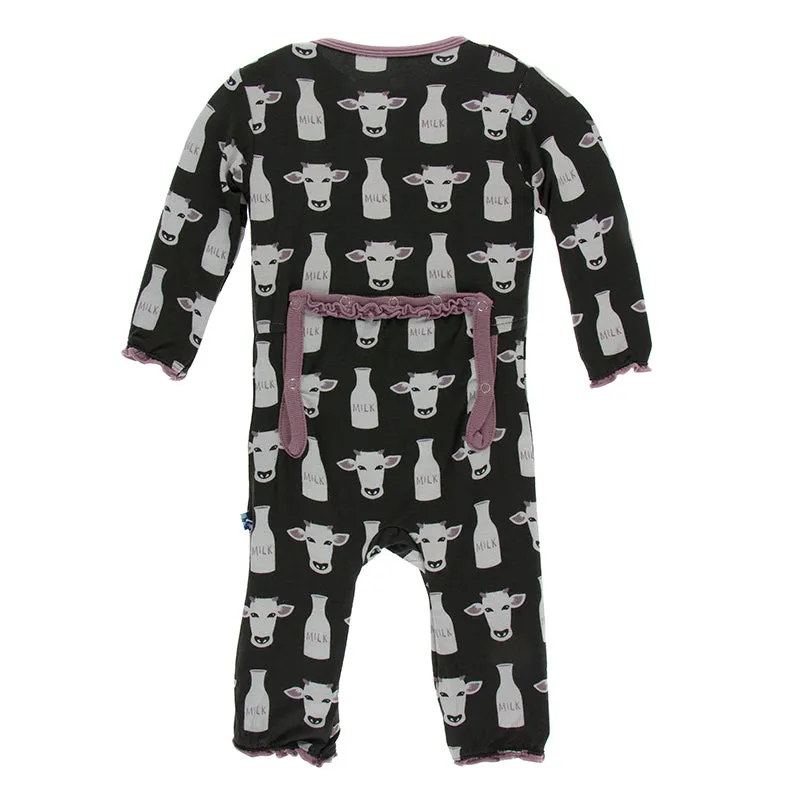 Kickee Pants Print Muffin Ruffle Coverall with Zipper