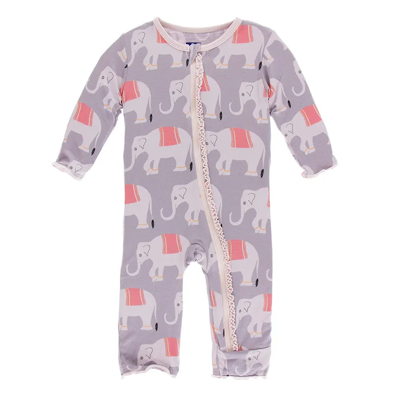 Kickee Pants Print Muffin Ruffle Coverall with Zipper