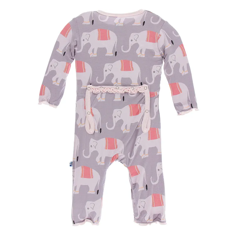 Kickee Pants Print Muffin Ruffle Coverall with Zipper